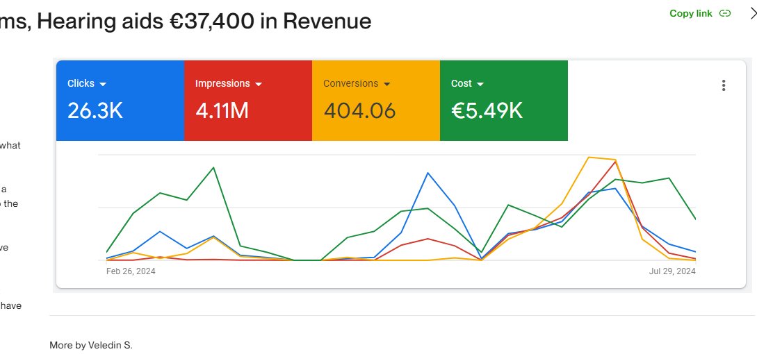 Google Ads results screenshot